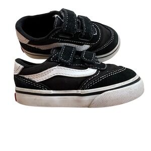 Vans Old Skool SK8 Toddler Black White Canvas Suede Sneakers Size 6 Toddler